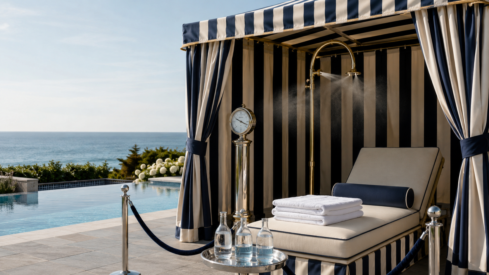 The private Water Concierge assessment cabana